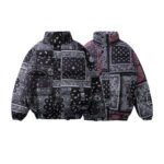 Retro Cashew Flower Full Print Padded Coat - Image 3