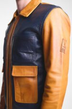 The Wild Scotsman Gold Rush High End Premium Trio Tune Cowhide Leather Jacket - Image 6