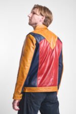 The Wild Scotsman Gold Rush High End Premium Trio Tune Cowhide Leather Jacket - Image 5