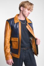 The Wild Scotsman Gold Rush High End Premium Trio Tune Cowhide Leather Jacket - Image 4