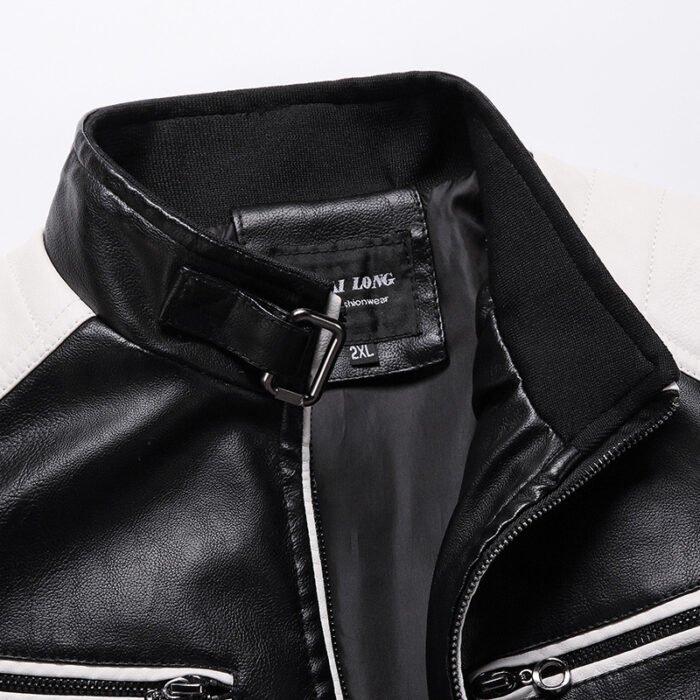 Locomotive PU Leather Autumn Thin Trendy Brand Jacket Vegan Leather - Image 2