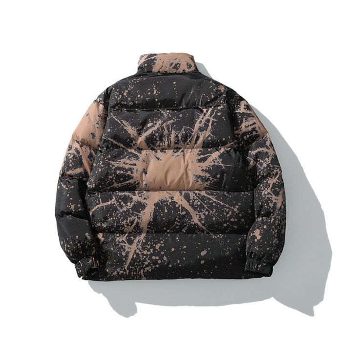 Ins European and American graffiti printed cotton coat - Image 3