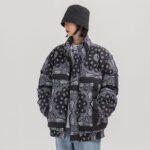 Printed Stand Collar Cotton Coat High Fashion Walk - Image 3