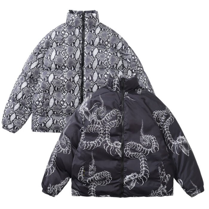 Hip Hop Stand Collar Cotton Coat - Image 5