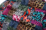 Men’s Leopard Print Contrast Patchwork Stand Collar Padded Jacket - Image 4