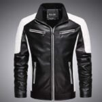 Locomotive PU Leather Autumn Thin Trendy Brand Jacket Vegan Leather - Image 5