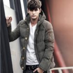 Autumn and winter men’s hooded padded corduroy down cotton men’s casual wild trend coat - Image 4