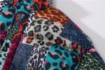 Men’s Leopard Print Contrast Patchwork Stand Collar Padded Jacket - Image 8