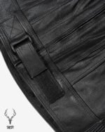 Dark Glasgow Rider Motorbike Full Grain Cowhide Leather CE Approved Guards - Image 4