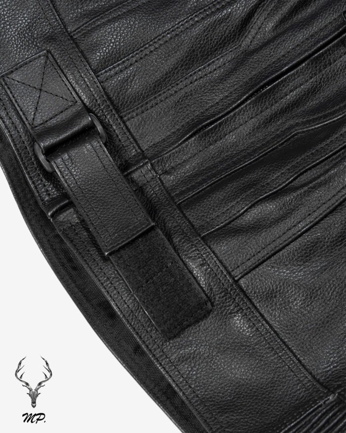 Dark Glasgow Rider Motorbike Full Grain Cowhide Leather CE Approved Guards - Image 4
