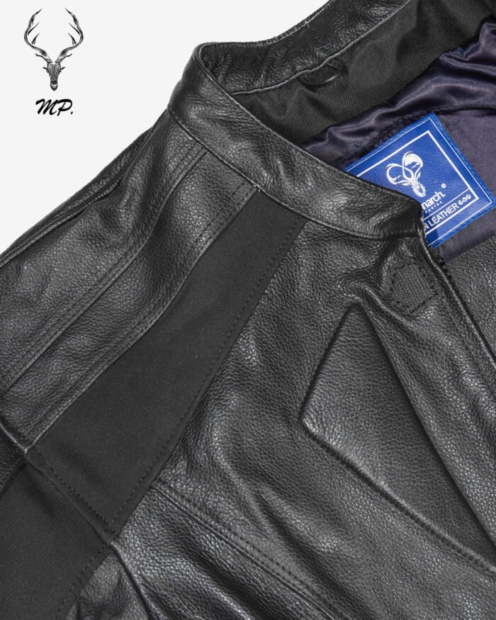 Dark Glasgow Rider Motorbike Full Grain Cowhide Leather CE Approved Guards - Image 7