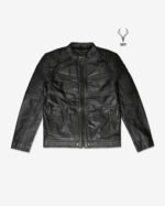 Liverpool stunt black full grain cowhide Leather jacket motorbike fashion jacket - Image 2