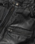 Liverpool stunt black full grain cowhide Leather jacket motorbike fashion jacket - Image 3