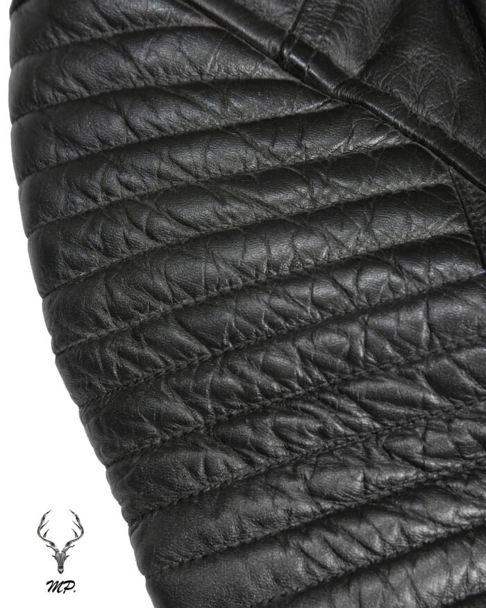 Liverpool stunt black full grain cowhide Leather jacket motorbike fashion jacket - Image 4