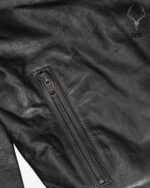 Liverpool stunt black full grain cowhide Leather jacket motorbike fashion jacket - Image 5