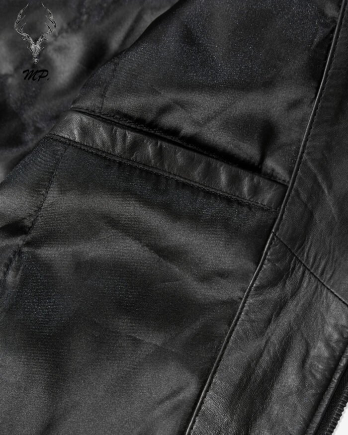 Liverpool stunt black full grain cowhide Leather jacket motorbike fashion jacket - Image 7