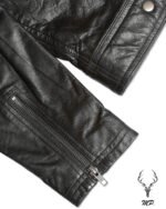 Liverpool stunt black full grain cowhide Leather jacket motorbike fashion jacket - Image 11