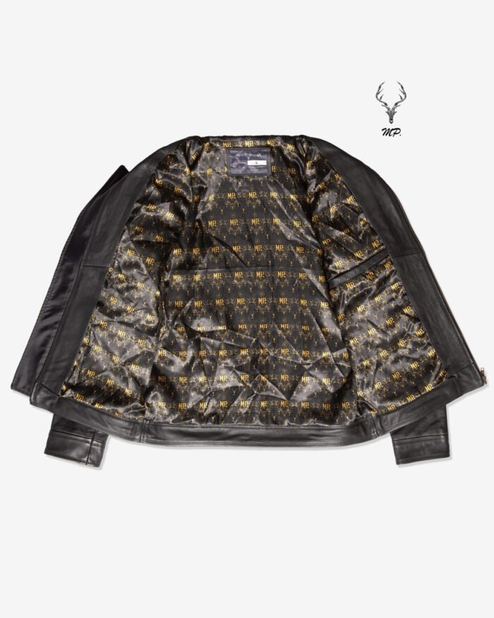 MP Oslo Adventa Black Bomber Inspired Master Piece Full Grain Cowhide - Image 13