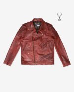Urban Roar Premium Double Waxed Full Grain Dark Brown Leather Motorbike Jacket Fashion Jacket - Image 14