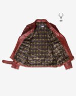 Urban Roar Premium Double Waxed Full Grain Dark Brown Leather Motorbike Jacket Fashion Jacket - Image 8