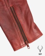 Urban Roar Premium Double Waxed Full Grain Dark Brown Leather Motorbike Jacket Fashion Jacket - Image 7