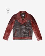 Ashen Alder Rebel Premium Two Tune Full Grain Leather Motorbike Jacket Custom Only - Image 2