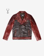 Ashen Alder Rebel Premium Two Tune Full Grain Leather Motorbike Jacket Custom Only - Image 3