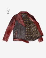 Ashen Alder Rebel Premium Two Tune Full Grain Leather Motorbike Jacket Custom Only - Image 5