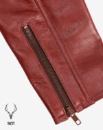 Ashen Alder Rebel Premium Two Tune Full Grain Leather Motorbike Jacket Custom Only - Image 7