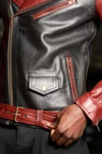 Ashen Alder Rebel Premium Two Tune Full Grain Leather Motorbike Jacket Custom Only - Image 10
