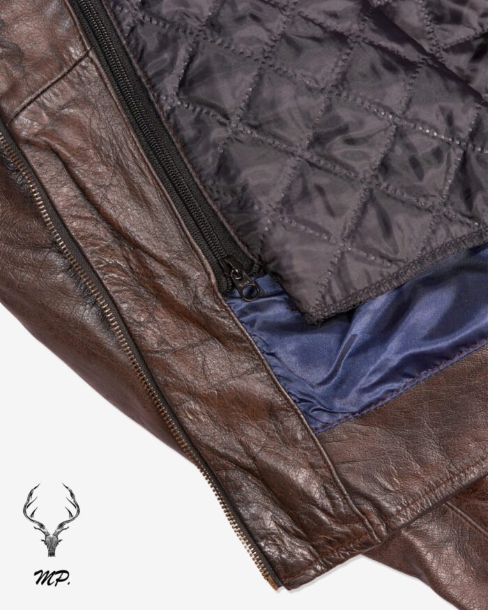 MP Midnight Motova Full Grain Distressed Motorbike Leather Jacket for Racers & Riders - Image 6