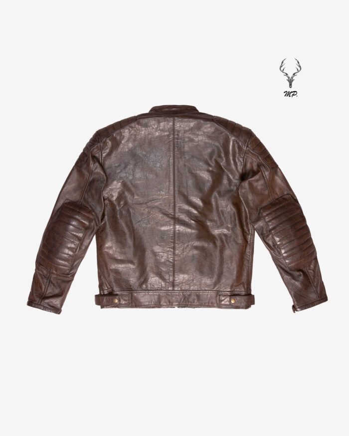 MP Midnight Motova Full Grain Distressed Motorbike Leather Jacket for Racers & Riders - Image 7