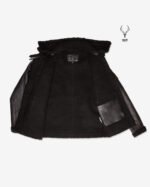 MP Woodland Vanguard Rugged & Distress Full Grain Cowhide Full Sherpa Fur Stiff FashionLeather Jacket - Image 4