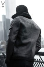 MP Woodland Vanguard Rugged & Distress Full Grain Cowhide Full Sherpa Fur Stiff FashionLeather Jacket - Image 9