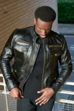 MP Oslo Adventa Black Bomber Inspired Master Piece Full Grain Cowhide - Image 8
