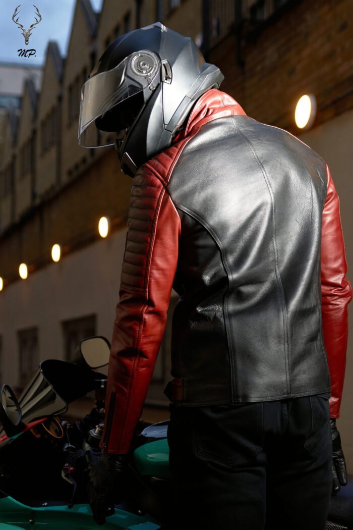 Ashen Alder Rebel Premium Two Tune Full Grain Leather Motorbike Jacket Custom Only - Image 12