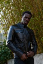 MP Oslo Adventa Black Bomber Inspired Master Piece Full Grain Cowhide - Image 7