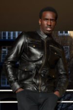 MP Oslo Adventa Black Bomber Inspired Master Piece Full Grain Cowhide - Image 5
