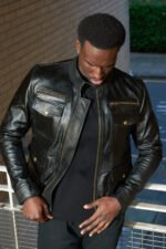 MP Oslo Adventa Black Bomber Inspired Master Piece Full Grain Cowhide - Image 3