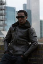 MP Woodland Vanguard Rugged & Distress Full Grain Cowhide Full Sherpa Fur Stiff FashionLeather Jacket - Image 11