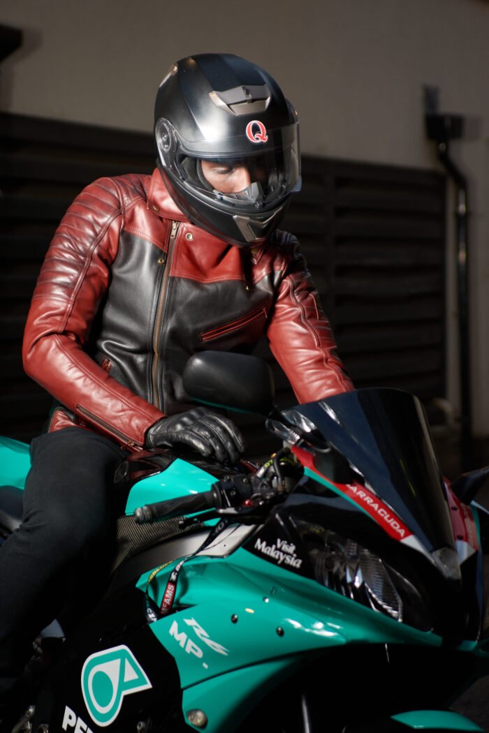 Ashen Alder Rebel Premium Two Tune Full Grain Leather Motorbike Jacket Custom Only - Image 15