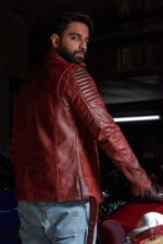 Urban Roar Premium Double Waxed Full Grain Dark Brown Leather Motorbike Jacket Fashion Jacket - Image 2