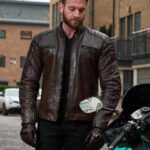 MP Midnight Motova Full Grain Distressed Motorbike Leather Jacket for Racers & Riders