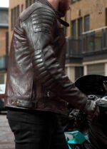 MP Midnight Motova Full Grain Distressed Motorbike Leather Jacket for Racers & Riders