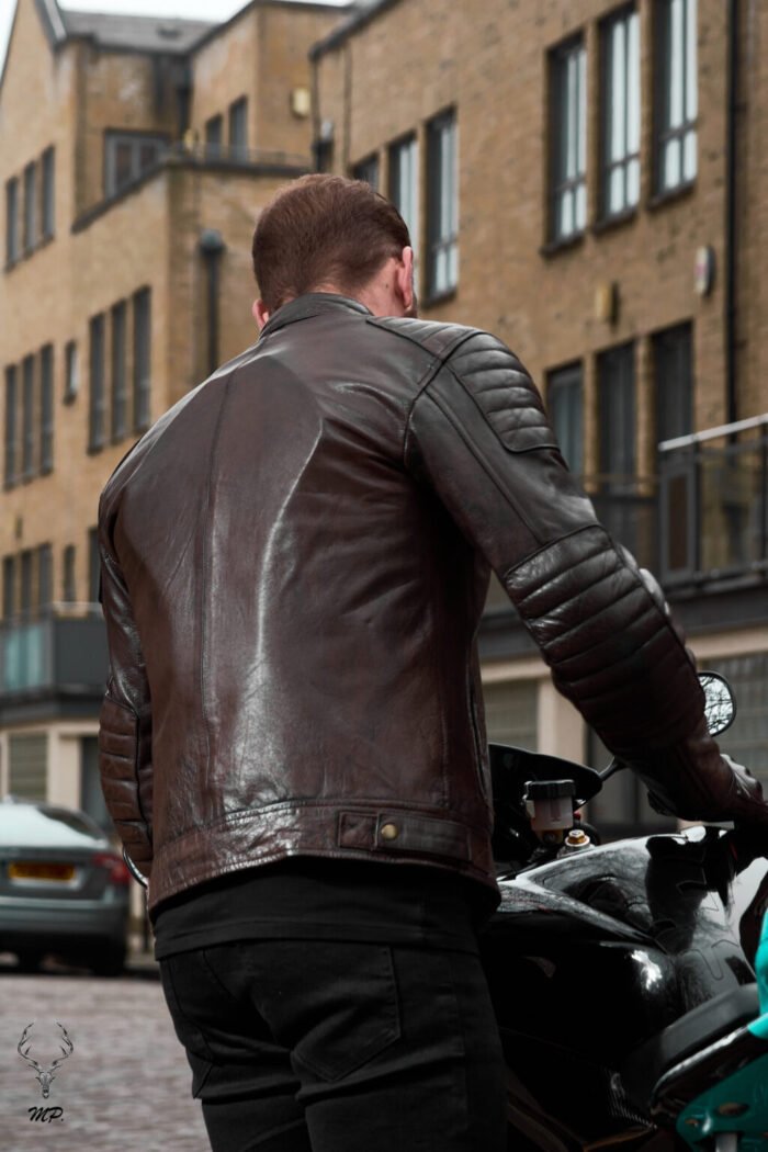 MP Midnight Motova Full Grain Distressed Motorbike Leather Jacket for Racers & Riders - Image 11