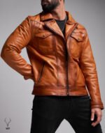 Gold Rush Texas Day Premium Yellow Gold Waxed Full Grain Leather Jacket - Image 7