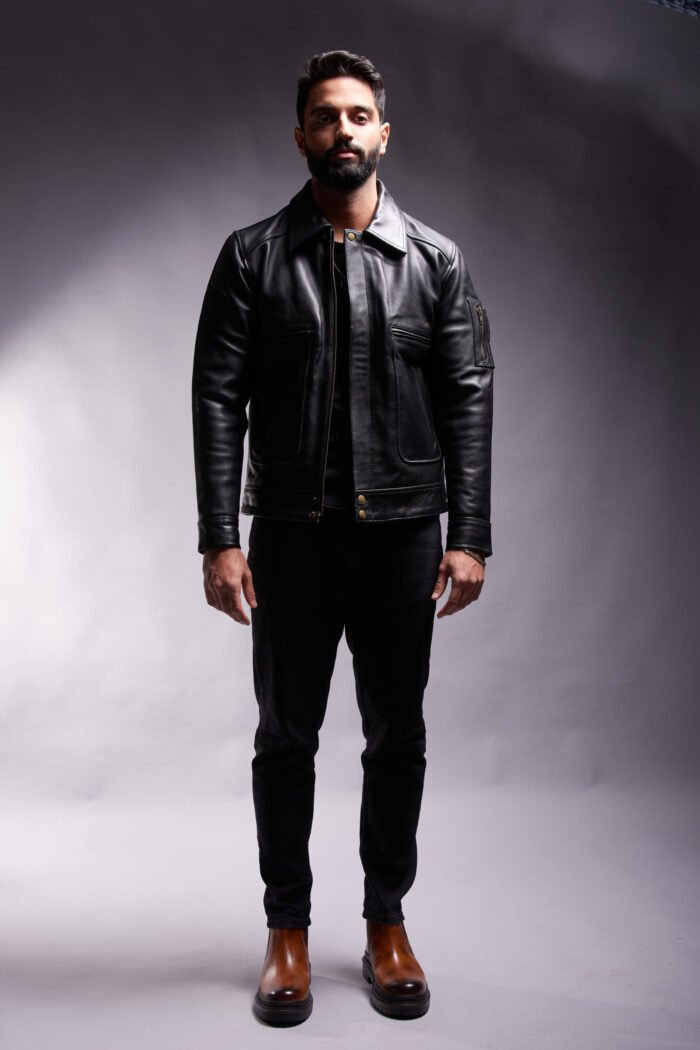 MP Midnight Pinnacle Full Grain Aniline Cowhide Leather Jacket Classic Bomber and Wild Country - Image 7