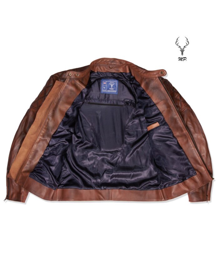 Moto Mid Summer Brown Motorbike Full Grain Cowhide Leather CE Approved Guards - Image 8