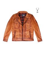 Gold Rush Texas Day Premium Yellow Gold Waxed Full Grain Leather Jacket - Image 10