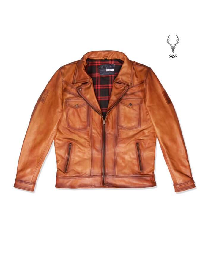 Gold Rush Texas Day Premium Yellow Gold Waxed Full Grain Leather Jacket - Image 10